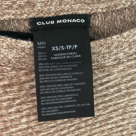 Club Monaco wool cashmere poncho NWOT xs/s - Picture 3 of 6
